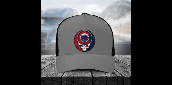 Grateful Dead - Chicago Cubs Stealie Grateful Dead Trucker Cap - StealieShop
